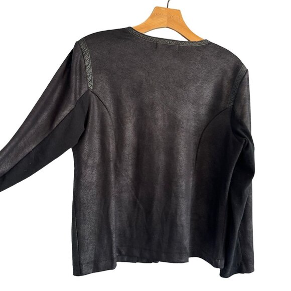 Style & Co Black Blazer Sz M Front Zip Women Blazer Jacket - Picture 8 of 12